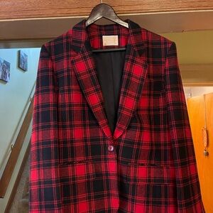Plaid Red and Black Women's Jacket Pendleton